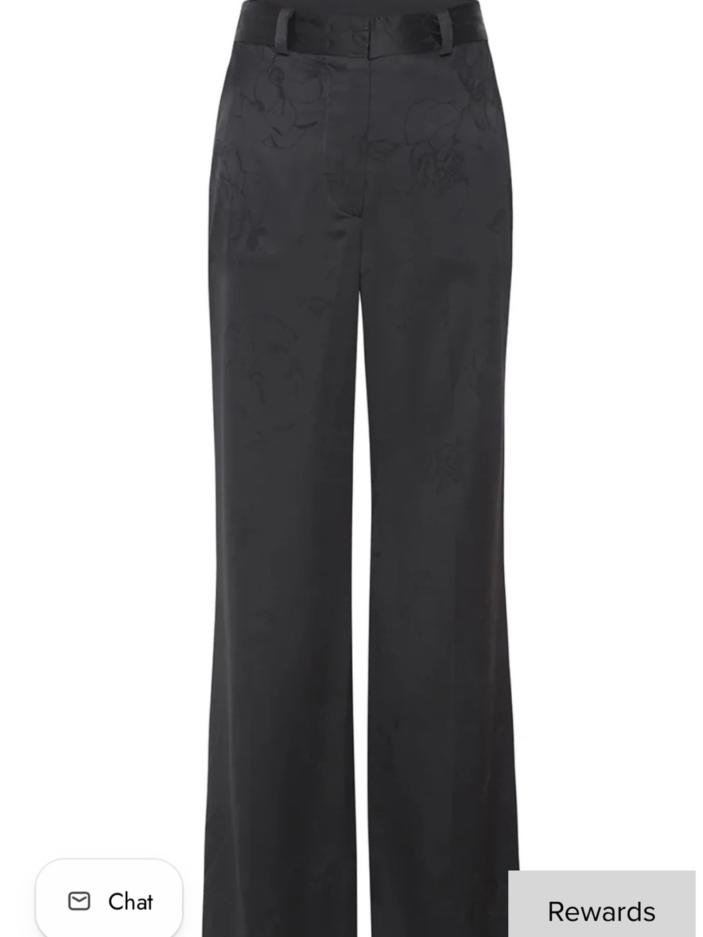 $290 NWT Misa Los Angeles Black Floral Jacquard Wide-Leg Pants - Picture 2 of 7